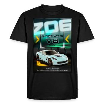 Voiture de sport Z06 - T-shirt Premium bio Homme - noir - Devant - Nico (187cm)
