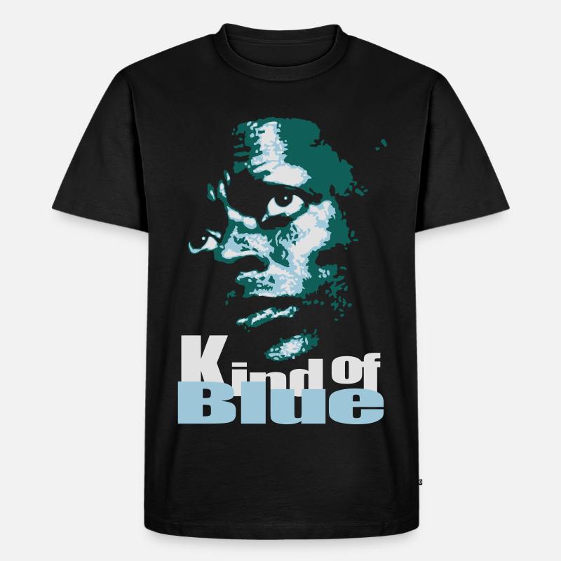 Blauer Jazz Flex - Männer Premium Bio T-Shirt - Schwarz