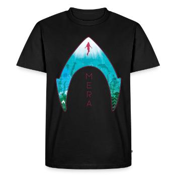 Aquaman Film Logo Mera Silhouette - Men's Premium Organic T-Shirt - black - Front - Nico (187cm)