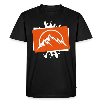 Montagnes symbole de la nature icône - T-shirt Premium bio Homme - noir - Devant - Nico (187cm)