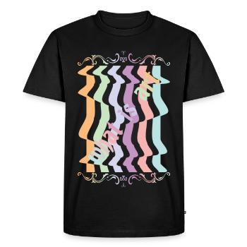 Art abstrait - T-shirt Premium bio Homme - noir - Devant - Nico (187cm)