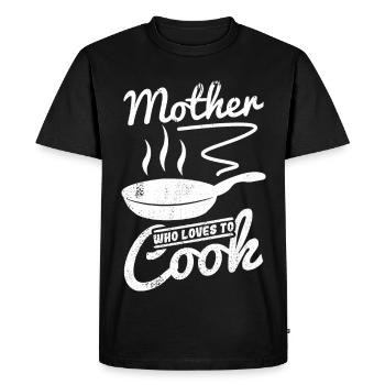 Mother who loves to cook - Men's Premium Organic T-Shirt - black - Front - Nico (187cm)