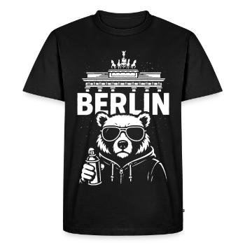Urban Bear Berlin - Men's Premium Organic T-Shirt - black - Front - Nico (187cm)