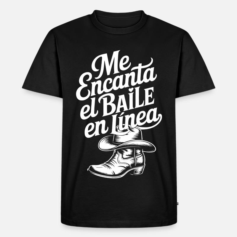 Ich liebe Line Dancing - Männer Premium Bio T-Shirt - Schwarz