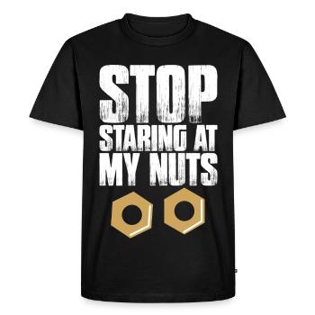 Plateforme constructio de construction d’échafaudage - T-shirt Premium bio Homme - noir - Devant - Nico (187cm)