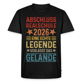 Graduation 2026 Realschule legend leaves site - Men's Premium Organic T-Shirt - black - Front - Nico (187cm)