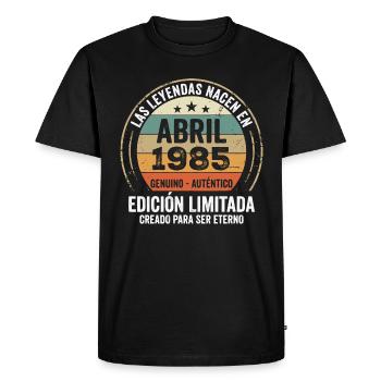 Avril 1985 Cadeau 41e Anniversaire Avril 1985 - T-shirt Premium bio Homme - noir - Devant - Nico (187cm)