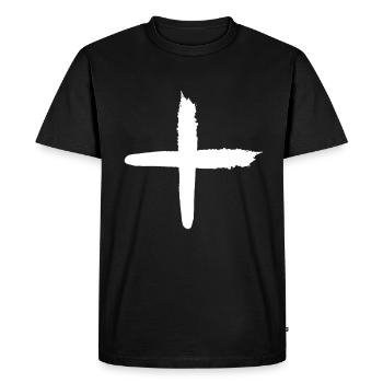Cross Brush - Men's Premium Organic T-Shirt - black - Front - Nico (187cm)