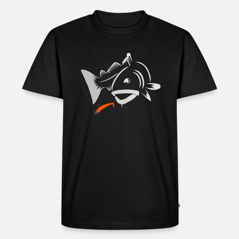 Dorschangeln - Männer Premium Bio T-Shirt - Schwarz