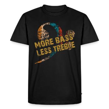 Grande clé de basse vintage - T-shirt Premium bio Homme - noir - Devant - Nico (187cm)
