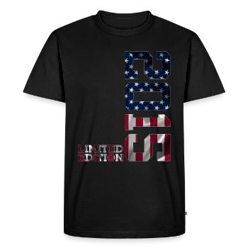 ÉDITION LIMITÉE 2015 USA 11E ANNIVERSAIRE - T-shirt Premium bio Homme - noir - Devant - Nico (187cm)