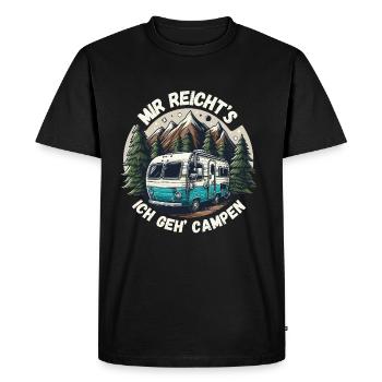 Camping Caravan Campsite Holiday Time Out Nature - Men's Premium Organic T-Shirt - black - Front - Nico (187cm)
