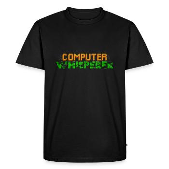 Computer Whisperer - Programmeur en informatique - T-shirt Premium bio Homme - noir - Devant - Nico (187cm)