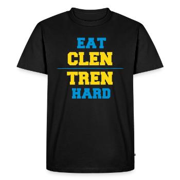 Eat Clen - Tren Hard - T-shirt Premium bio Homme - noir - Devant - Nico (187cm)