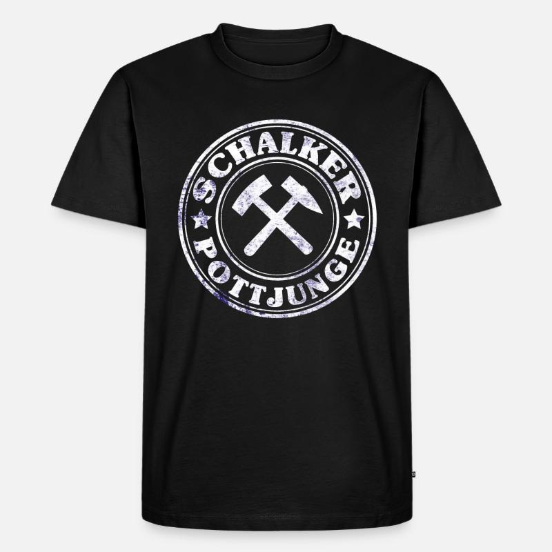Schalker Pottjunge - Männer Premium Bio T-Shirt - Schwarz