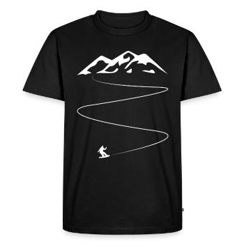 Snowboard mountains ski resort snowboarder gift - Men's Premium Organic T-Shirt - black - Front - Nico (187cm)
