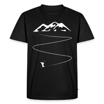Ski Skier Mountains Ski Area Ski Downhill Gift - T-shirt Premium bio Homme - noir - Devant - Nico (187cm)