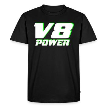 V8 - T-shirt Premium bio Homme - noir - Devant - Nico (187cm)