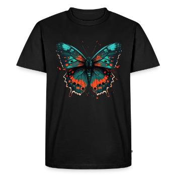Lovely Buttefly - Men's Premium Organic T-Shirt - black - Front - Nico (187cm)