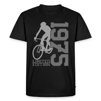 1975 Limited Edition - Bike Era - idée cadeau - T-shirt Premium bio Homme - noir - Devant - Nico (187cm)