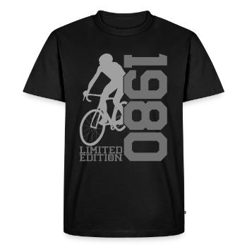 Édition limitée des années 1980 - Cycle Chic - T-shirt Premium bio Homme - noir - Devant - Nico (187cm)