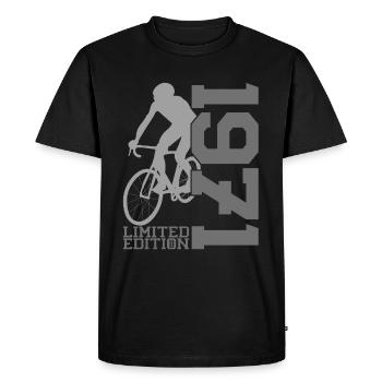 Édition limitée de 1971 - Vélocipède vintage - T-shirt Premium bio Homme - noir - Devant - Nico (187cm)
