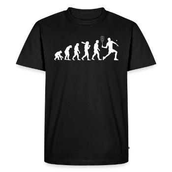 Evolution Squash Player - Men's Premium Organic T-Shirt - black - Front - Nico (187cm)