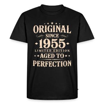 Original Since 1955 Vintage Cadeau d’anniversaire - T-shirt Premium bio Homme - noir - Devant - Nico (187cm)