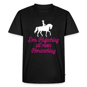 Hoof beat is my heartbeat - horse shirt - Men's Premium Organic T-Shirt - black - Front - Nico (187cm)