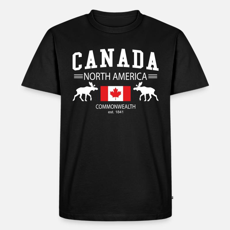 Canada - Männer Premium Bio T-Shirt - Schwarz
