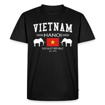 Vietnam - T-shirt Premium bio Homme - noir - Devant - Nico (187cm)