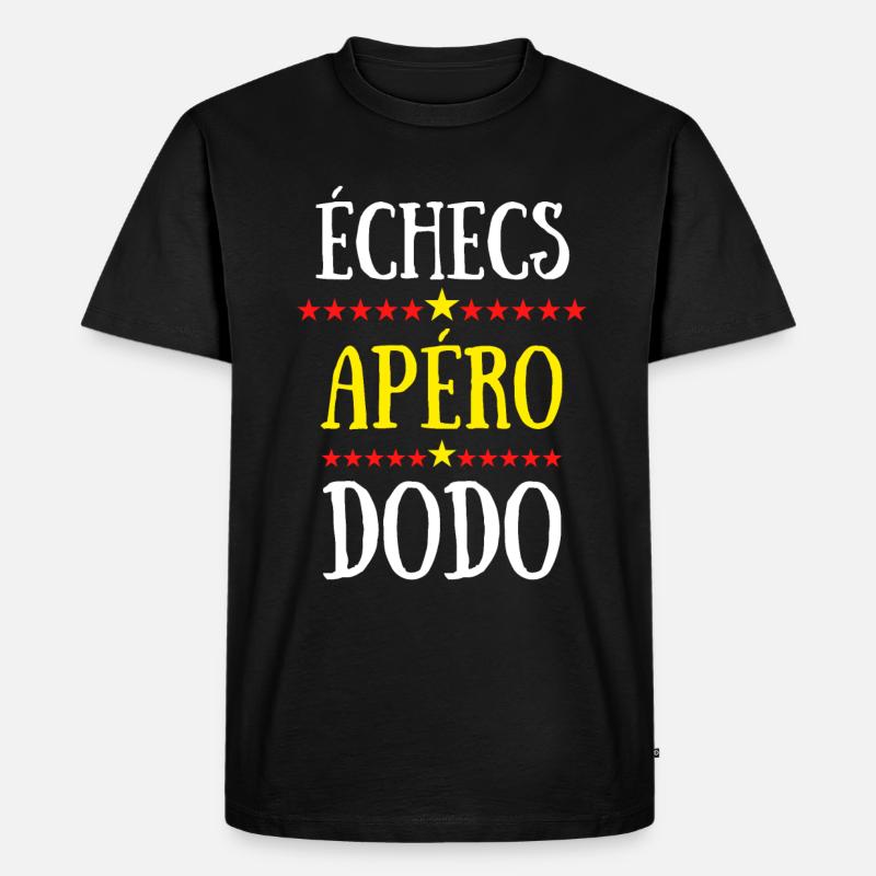 échecs apéro dodo - T-shirt Premium bio Homme - noir