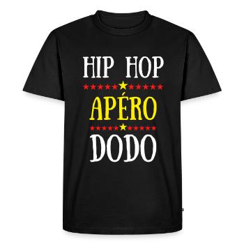 hip hop apéro dodo - T-shirt Premium bio Homme - noir - Devant - Nico (187cm)