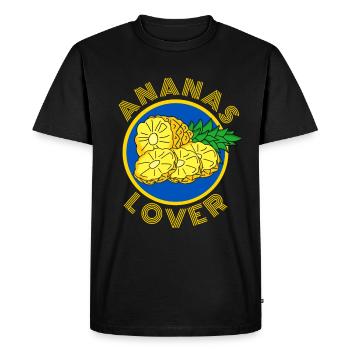 ANANAS LOVER plage vacances à la mer été - T-shirt Premium bio Homme - noir - Devant - Nico (187cm)