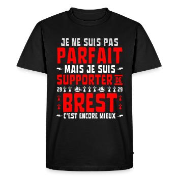 Supporter Brest Ultras Football - T-shirt Premium bio Homme - noir - Devant - Nico (187cm)