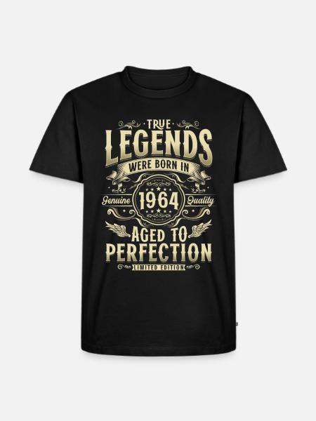 1964 Jahrgang geboren Legenden Geburtstag Geschenk - Herre Premium økologisk T-shirt - sort