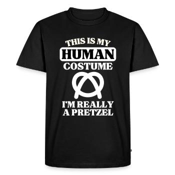 Costume Humain Pretzel - T-shirt Premium bio Homme - noir - Devant - Nico (187cm)