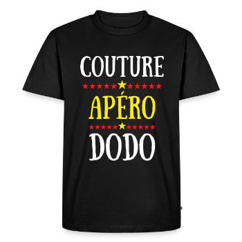 Couture Apéro Dodo - T-shirt Premium bio Homme - noir - Devant - Nico (187cm)