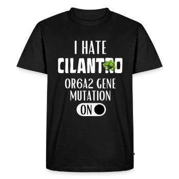I HATE CILANTRO GENE MUTATION ON - Men's Premium Organic T-Shirt - black - Front - Nico (187cm)