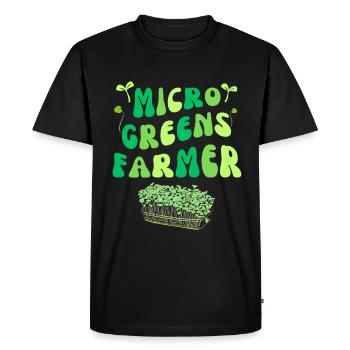 AGRICULTEUR DE MICRO-POUSSES | Germes de jardinage urbain - T-shirt Premium bio Homme - noir - Devant - Nico (187cm)