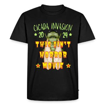 CIGALE INVASION 2024 CE N'EST PAS UN FILM D'HORREUR - T-shirt Premium bio Homme - noir - Devant - Nico (187cm)