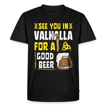 Rendez-vous à Valhalla Good Beer - T-shirt Premium bio Homme - noir - Devant - Nico (187cm)
