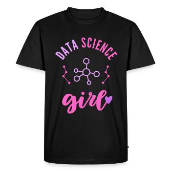 Data Science Girl Woman - Men's Premium Organic T-Shirt - black - Front - Nico (187cm)