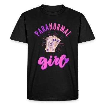Enquête sur Paranormal Girl Ghost Hunter - T-shirt Premium bio Homme - noir - Devant - Nico (187cm)