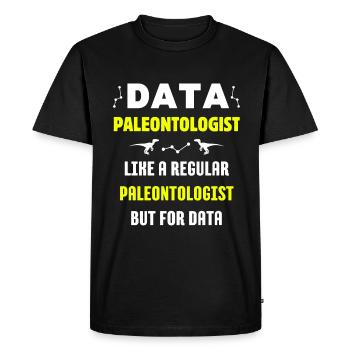 DATA DINOSAUR PALEONTOLOGIST FUNNY SCIENCE - Men's Premium Organic T-Shirt - black - Front - Nico (187cm)