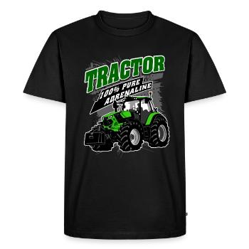 Tracteur - tracteur - agriculteur - agriculteur - T-shirt Premium bio Homme - noir - Devant - Nico (187cm)