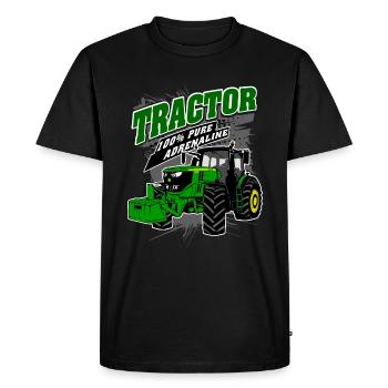 Tracteur - tracteur - agriculteur - agriculteur - T-shirt Premium bio Homme - noir - Devant - Nico (187cm)