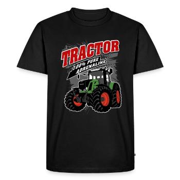 Tracteur - Tracteur - Agriculteur - Agriculteur - T-shirt Premium bio Homme - noir - Devant - Nico (187cm)