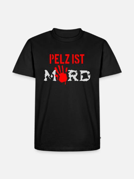 Fur is murder - Men's Premium Organic T-Shirt - black