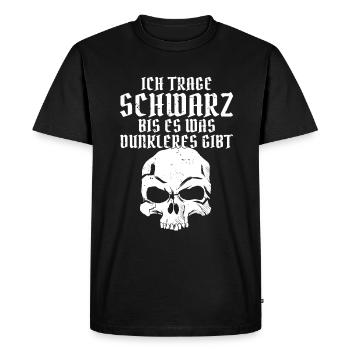 Ich trage schwarz bis es was dunkleres gibt - Männer Premium Bio T-Shirt - Schwarz - Vorne - Nico (187cm)